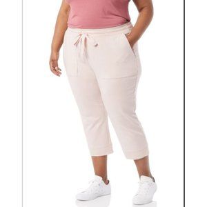 Daily Ritual Women's Terry Cotton Crop Jogger Size: Large
